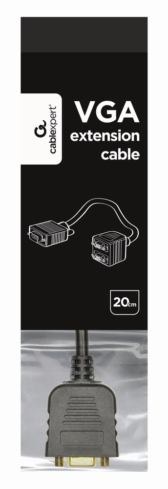 Gembird CC-VGAX2-20CM VGA cable 0.2 m VGA (D-Sub) 2 x VGA (D-Sub) Black thumbnail