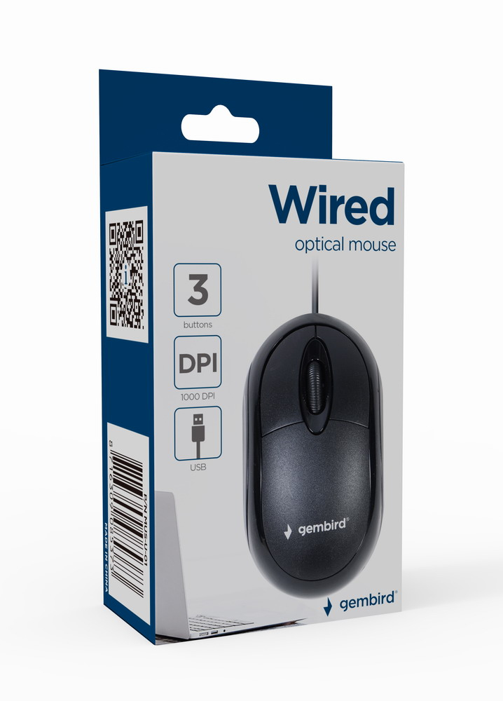 EU Product - Kabelgebundene optische Maus, USB, schwarz thumbnail