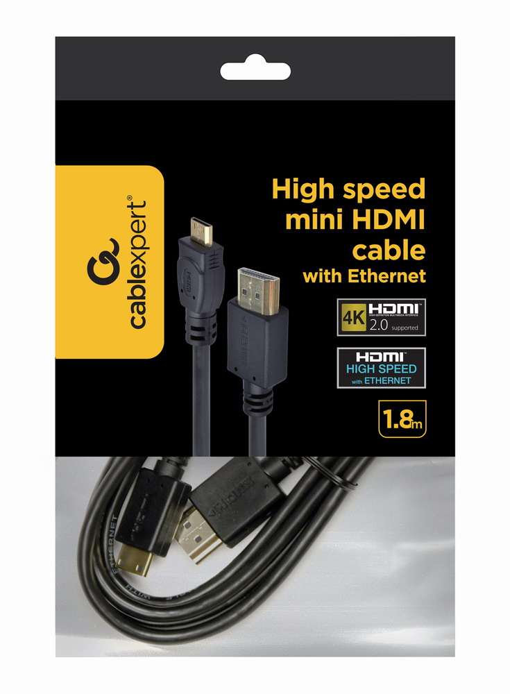 EU Product - High speed mini HDMI Kabel mit Netzwerkfunktion 1,8m thumbnail
