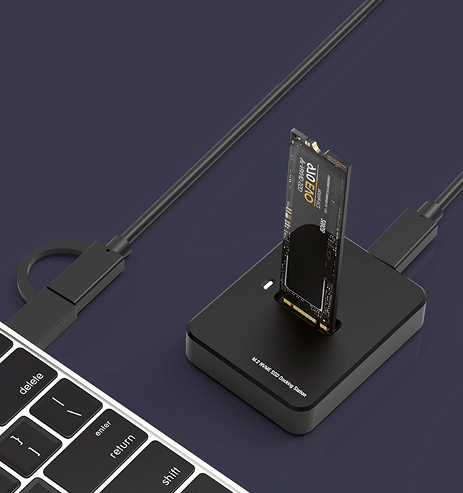 EU Product - Desktop-USB-Typ-C-M.2-SATA- Dockingstation, schw. thumbnail