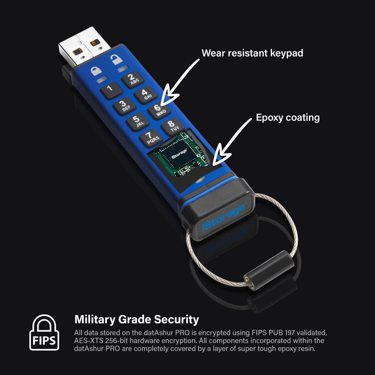 datAshur Pro USB3 256-bit 4GB thumbnail