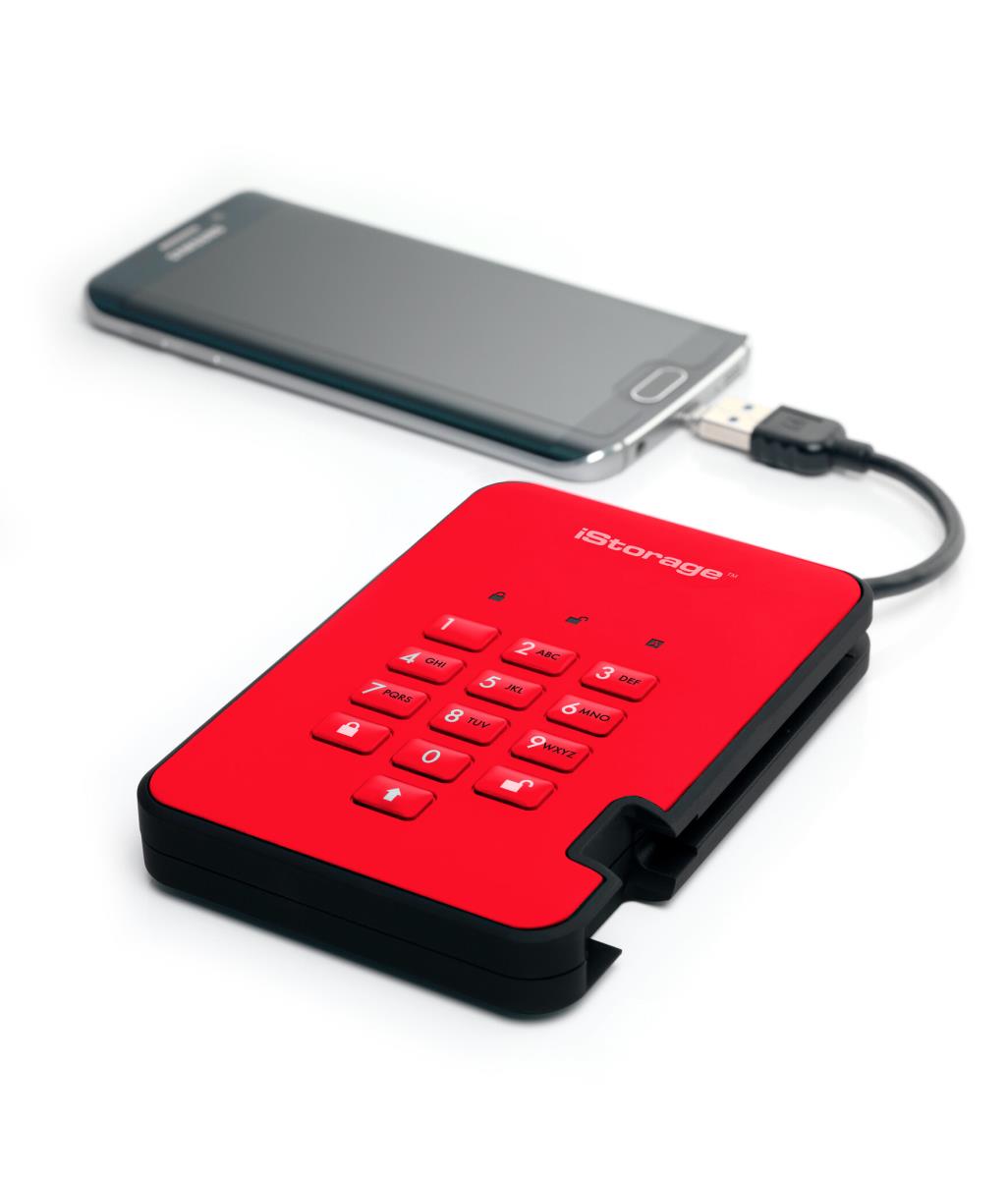 diskAshur2 SSD 256-bit 128GB - Red thumbnail