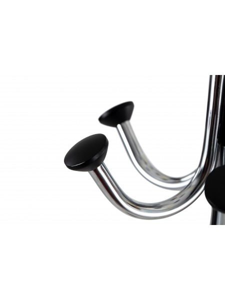 Alba Chromy Coat Stand 6 Pegs and 6 Mini Pegs Chrome/Black - PMCLAS thumbnail