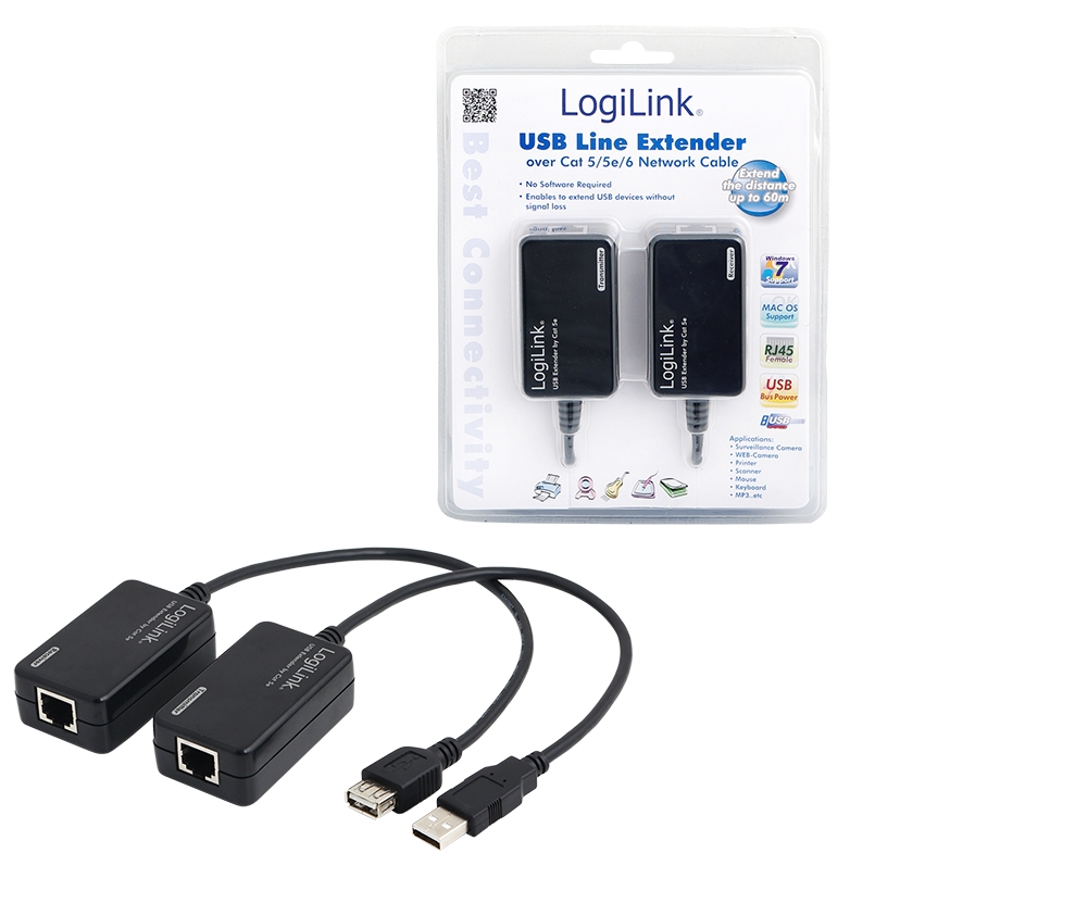 EU Product - Extender by CAT-5/6 Kabel bis zu 60 Meter thumbnail