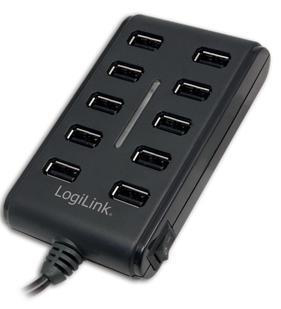 EU Product - USB-HUB 10-Port m. Netzteil    schwarz thumbnail
