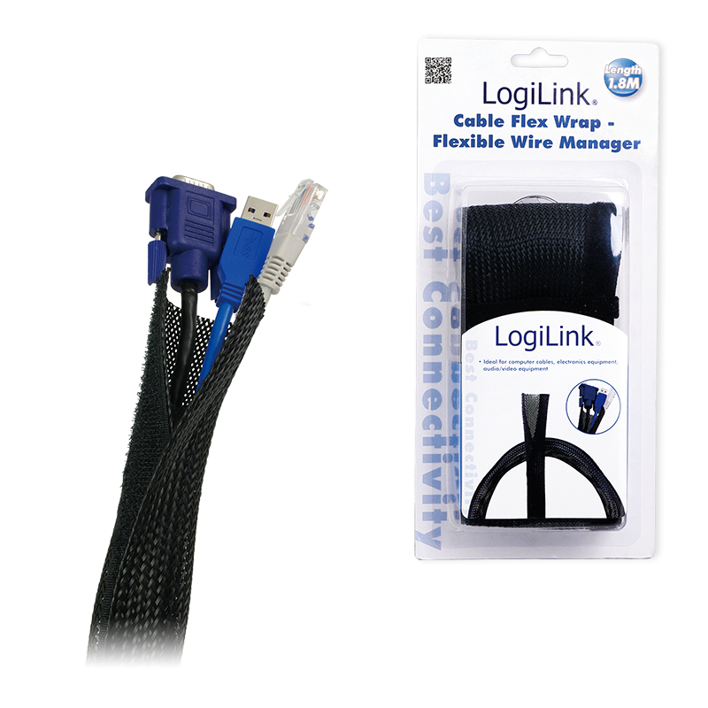 EU Product - Kabelschlauch flexibel 1,8m schwarz thumbnail