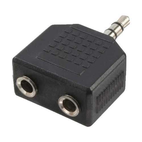 EU Product - Audio Adapter Stereo 3.5mm Male To 2x Stereo Female thumbnail