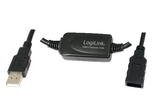 EU Product - USB Kabel A -> A St/Bu 10.00m Verl. schwarz thumbnail