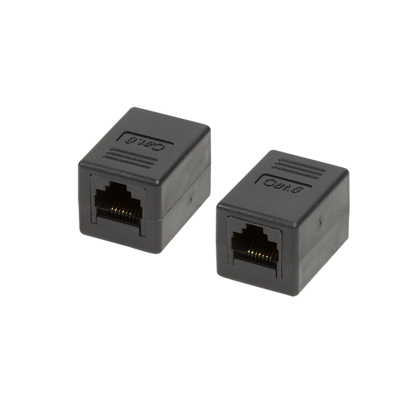 EU Product - Patchkabelverbinder 1:1 2x RJ45 Cat.6 UTP, schwarz thumbnail