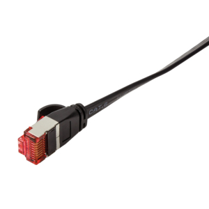 EU Product - Flachpatchkabel 2xRJ45 U/FTP Cat6A 0.50m schwarz thumbnail