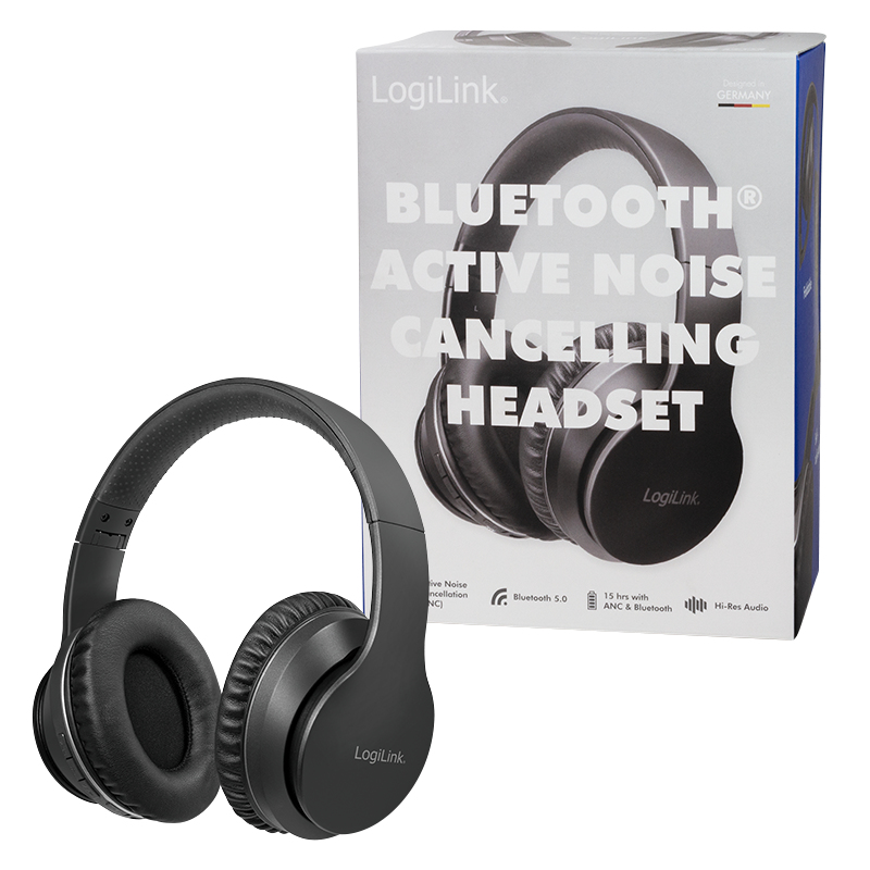 EU Product - Bluetooth Headset,Active-Noice-Cancelling,V5.0,schw thumbnail