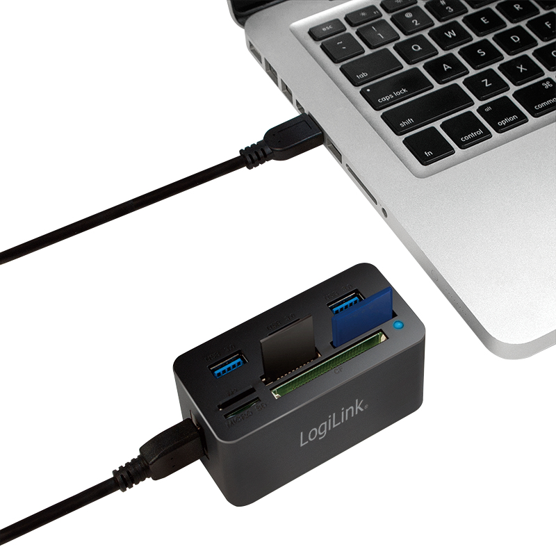 EU Product - Card Reader extern mit 3xUSB 3.0 HUB AiO Cardreader thumbnail