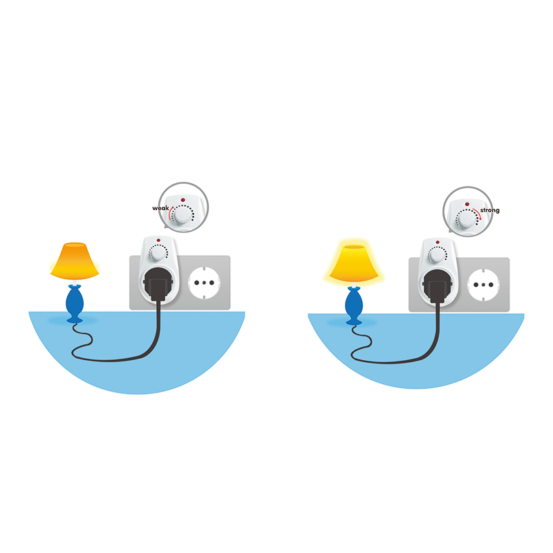 EU Product - Steckdosenadapter mit Dimmer wei� thumbnail