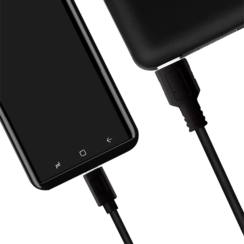 EU Product - USB-C Kabel 3.2 Gen1, C/M zu USB-A/M, schwarz 1 m thumbnail
