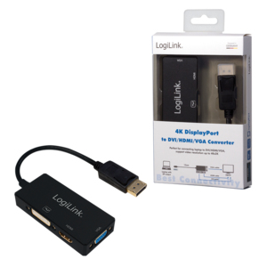EU Product - 4K DisplayPort 1.2 zu DVI/HDMI/VGA Adapter thumbnail