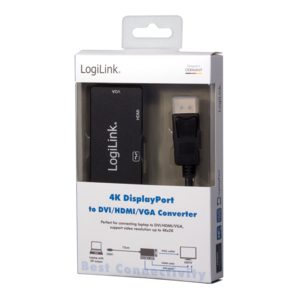 EU Product - 4K DisplayPort 1.2 zu DVI/HDMI/VGA Adapter thumbnail