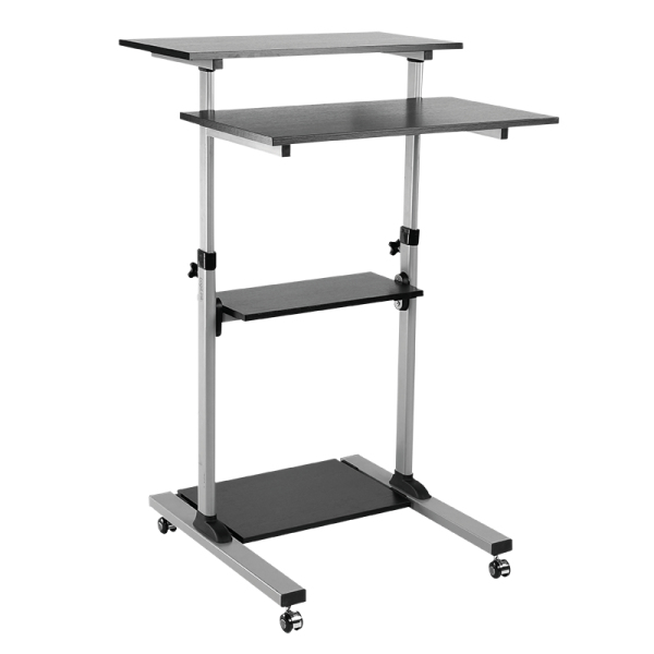 EU Product - BP0070 Compact and Rollable Standing Computer Workstation Silver/Black thumbnail