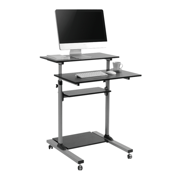 EU Product - BP0070 Compact and Rollable Standing Computer Workstation Silver/Black thumbnail