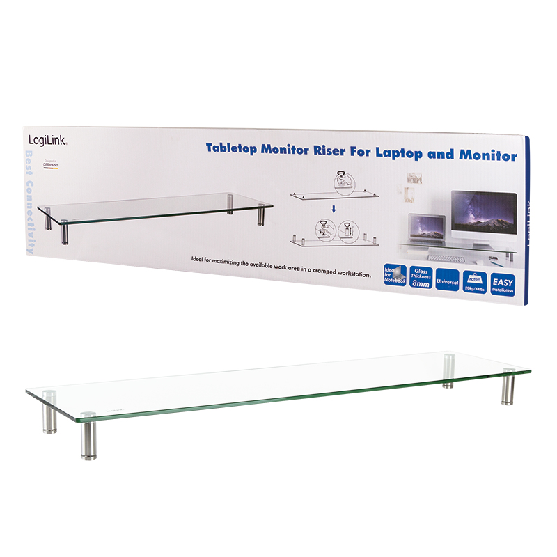 EU Product - Monitorerh�hung/-Tisch aus Glas, extra breit thumbnail