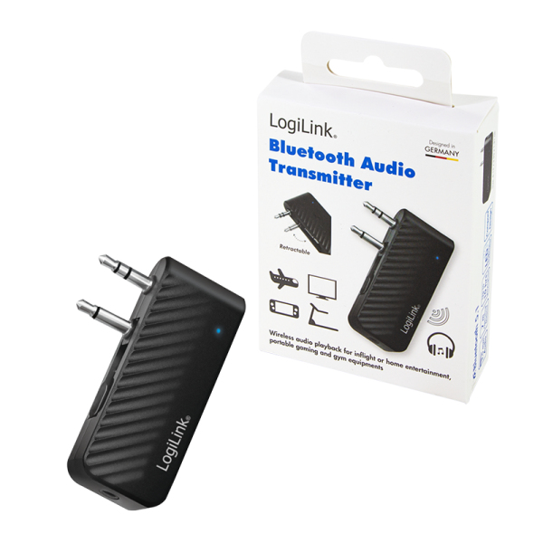 EU Product - Bluetooth 5.1 Audiosender, Reichweite bis 7m, schw. thumbnail