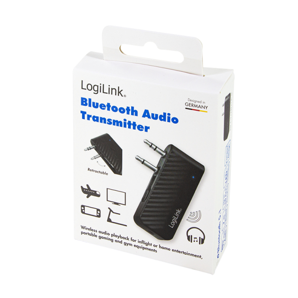 EU Product - Bluetooth 5.1 Audiosender, Reichweite bis 7m, schw. thumbnail