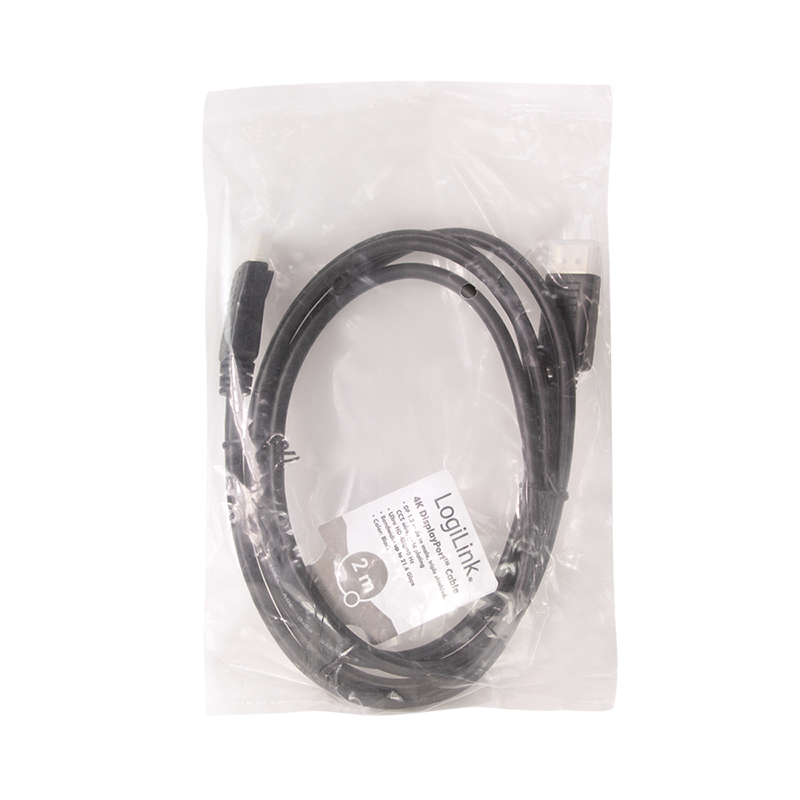 EU Product - DisplayPort 1.2 (ST-ST) 2m Anschlusskabel 4K 60Hz Schwarz thumbnail