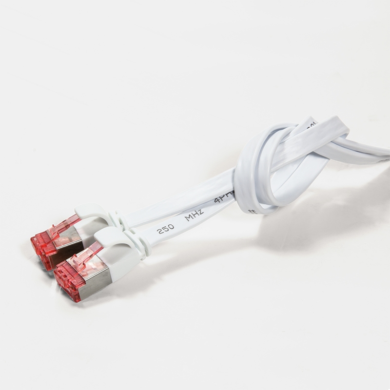 EU Product - Flachpatchkabel RJ45 U/FTP Cat6A 0.50m wei� thumbnail