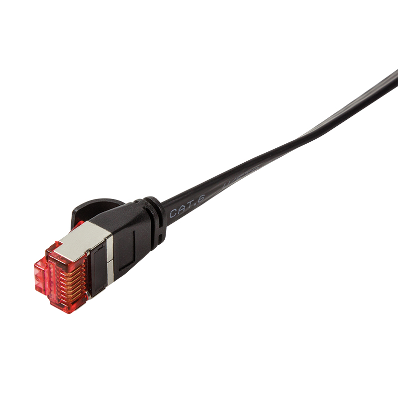EU Product - Flachpatchkabel 2xRJ45 U/FTP Cat6A 15.0m schwarz thumbnail