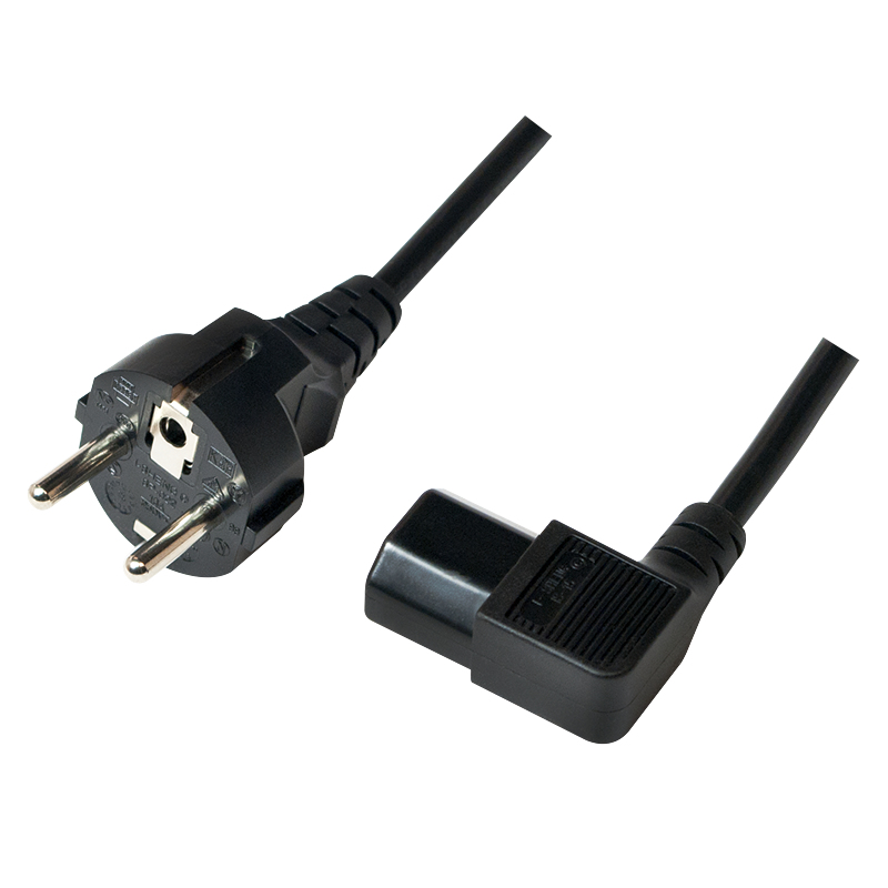 EU Product - Netzkabel CEE7/7 Stecker auf C13 Buchse, 3m schwarz thumbnail