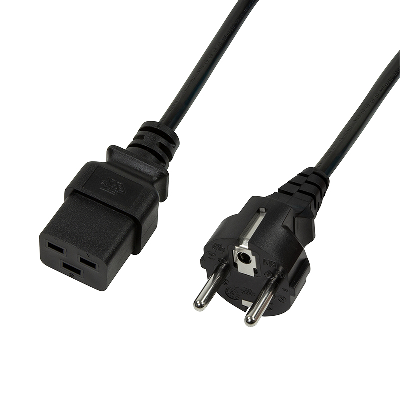 EU Product - Power Cord, CEE 7/7-IEC C19, black,  1,80m thumbnail