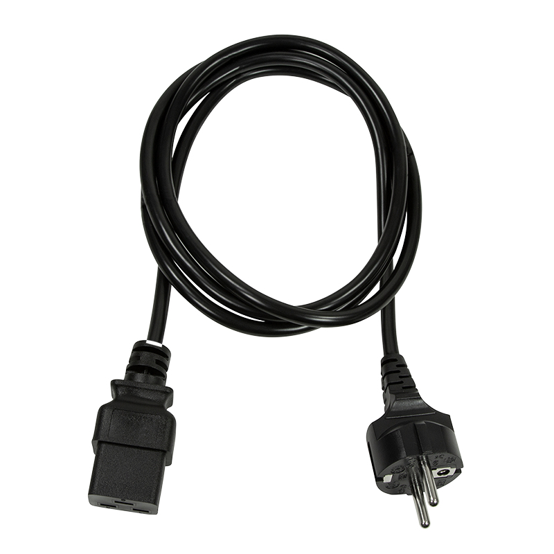EU Product - Power Cord, CEE 7/7-IEC C19, black,  1,80m thumbnail