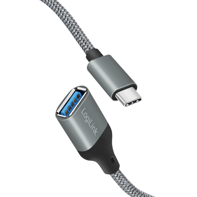 EU Product - USB-C > USB 3.2 (ST-BU) 0,15m Adapter Grau thumbnail