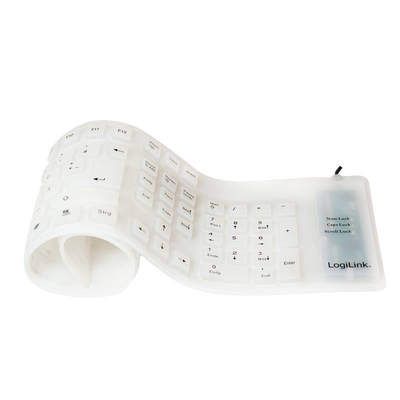EU Product - Tastatur USB / PS/2 Flexibel Wasserfest wei� thumbnail