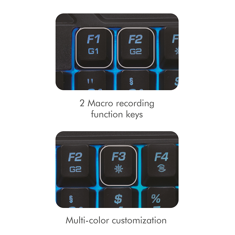 EU Product - Einhand-Gaming Tastatur, beleuchtet, schwarz thumbnail