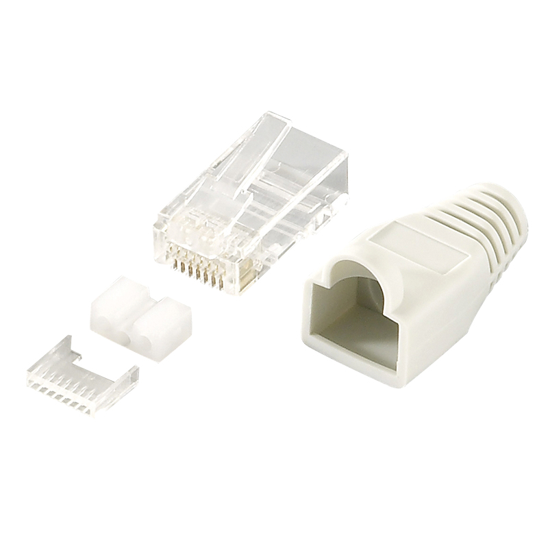 EU Product - Steckverbinder CAT6 RJ45 100er Set, geschirmt,grau thumbnail