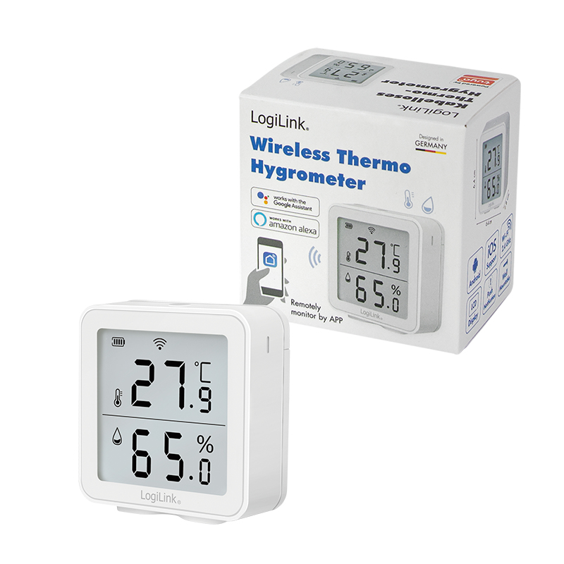 EU Product - Wi-Fi Smart Thermo-Hygrometer, Tuya kompatibel thumbnail
