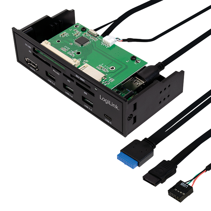 EU Product - USB HUB 3.0 mit 6-fach Kartenleser schwarz thumbnail