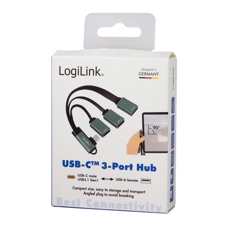 EU Product - USB-HUB 3-Port,2xUSB2.0AF + 1xUSB3.0AF,gewink.Steck thumbnail