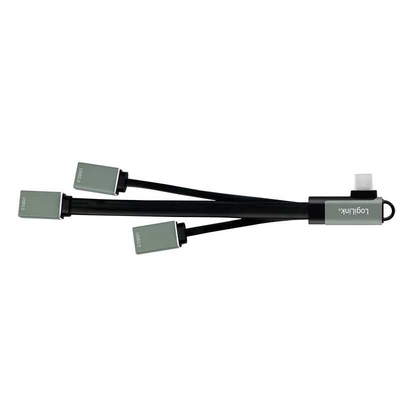 EU Product - USB-HUB 3-Port,2xUSB2.0AF + 1xUSB3.0AF,gewink.Steck thumbnail