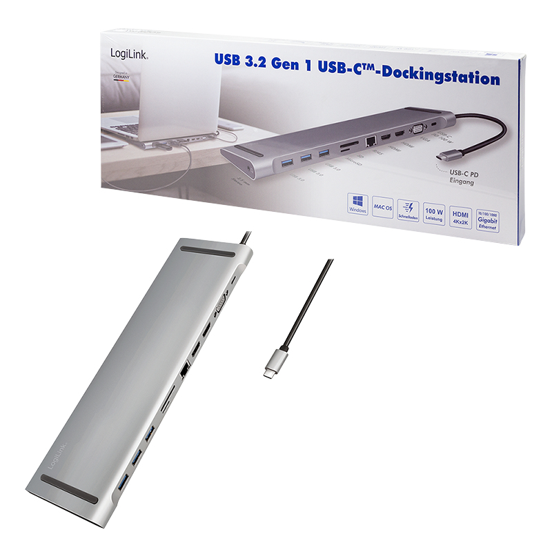 EU Product - Dockingstation USB 3.2, 2x HDMI 11-Port, PD5, schw. thumbnail