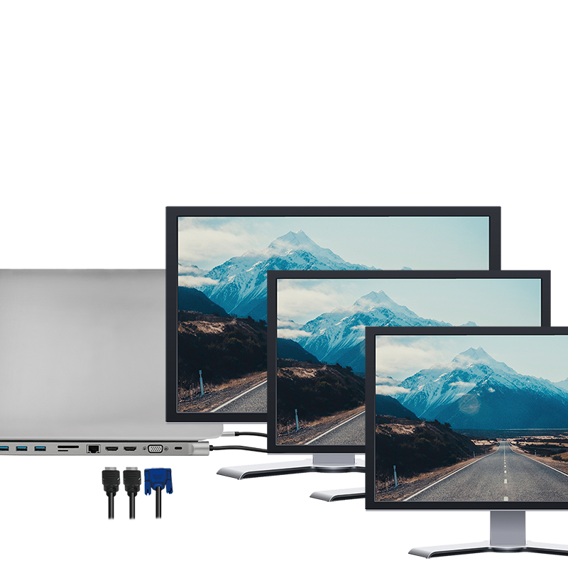 EU Product - Dockingstation USB 3.2, 2x HDMI 11-Port, PD5, schw. thumbnail