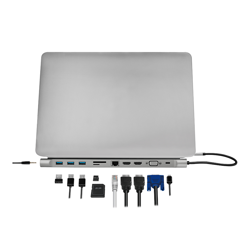 EU Product - Dockingstation USB 3.2, 2x HDMI 11-Port, PD5, schw. thumbnail
