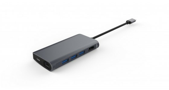 EU Product - USB-C mini Dock HDMI 3x USB 3.0 Ethernet SD/MicroSD - Cable - Digital thumbnail