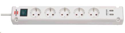 EU Product - Steckdosenleiste  Bremounta 5x+USB wei� 3m thumbnail