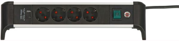 EU Product - Steckdosenleiste ALU-Office-Line 4fach 1.8m USB thumbnail