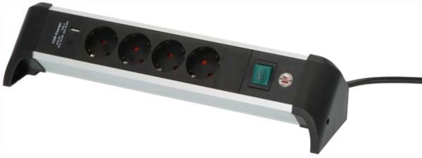 EU Product - Steckdosenleiste ALU-Office-Line 4fach 1.8m USB thumbnail