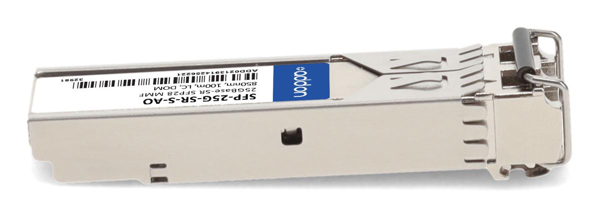 AddOn - SFP28 transceiver module (equivalent to: Cisco SFP-25G-SR-S) - 25GbE - 25GBase-SR - LC multi-mode - up to 100 m - 850 nm - TAA Compliant thumbnail