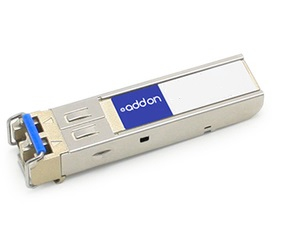 AddOn - SFP (mini-GBIC) transceiver module (equivalent to: Dell SFP-1G-T) - 1GbE - 10Base-T, 1000Base-TX, 100Base-TX - RJ-45 - up to 100 m - TAA Compliant thumbnail