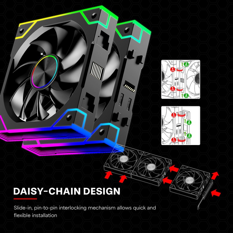 EU Product - L�fter 120*120 Performance A+ REVERSE XPF360R.ARGB thumbnail