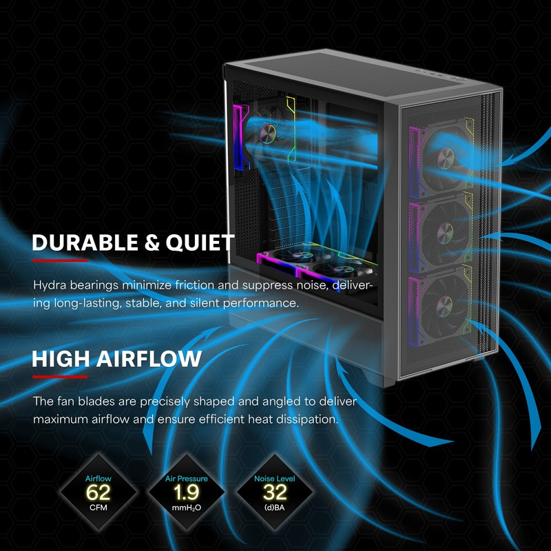 EU Product - L�fter 120*120 Performance A+ REVERSE XPF360R.ARGB thumbnail